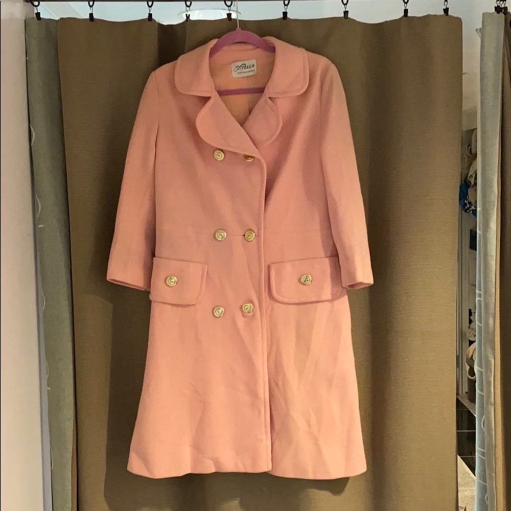 Vintage peach pea coat